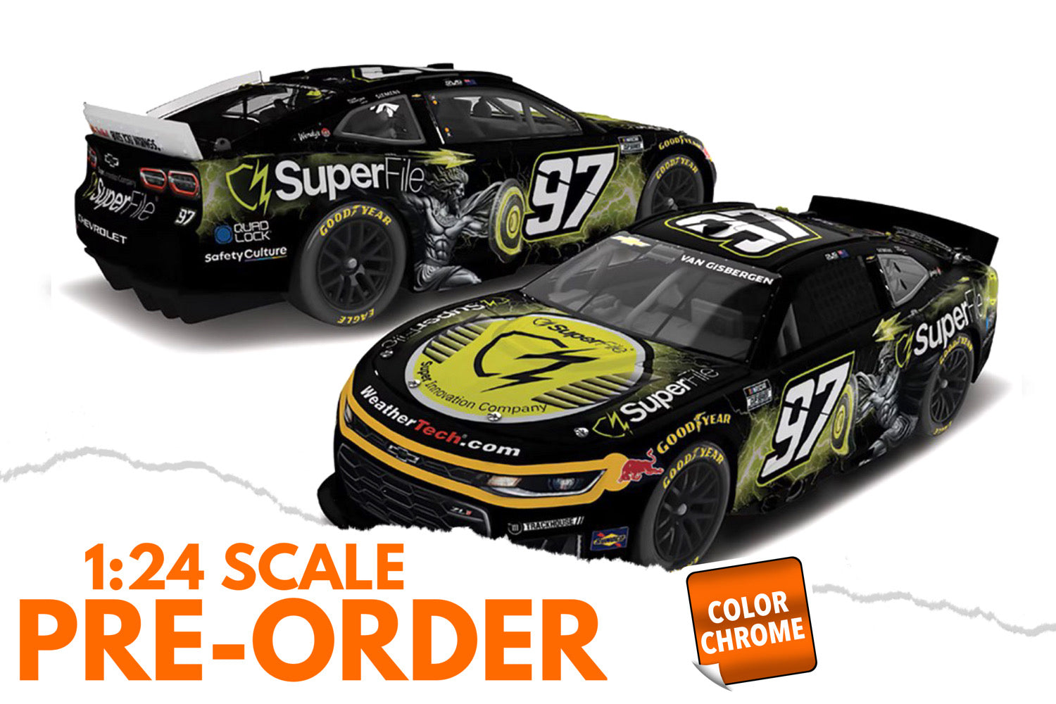 2026 Shane van Gisbergen 1:24 Superfiles NASCAR COLOR CHROME Diecast
