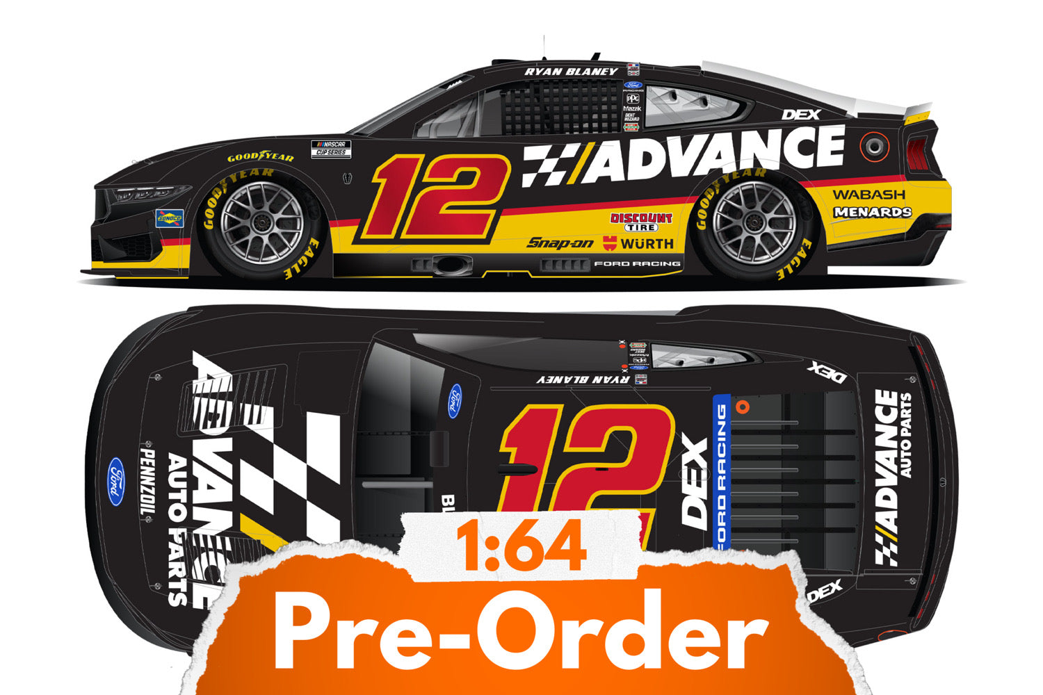 2026 Ryan Blaney 1:64 Advance Auto Parts Diecast