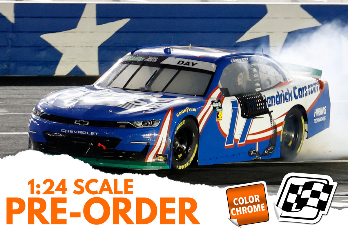 2026 Corey Day 1:24 Hendrickcars.com Charlotte Race Win COLOR CHROME Diecast