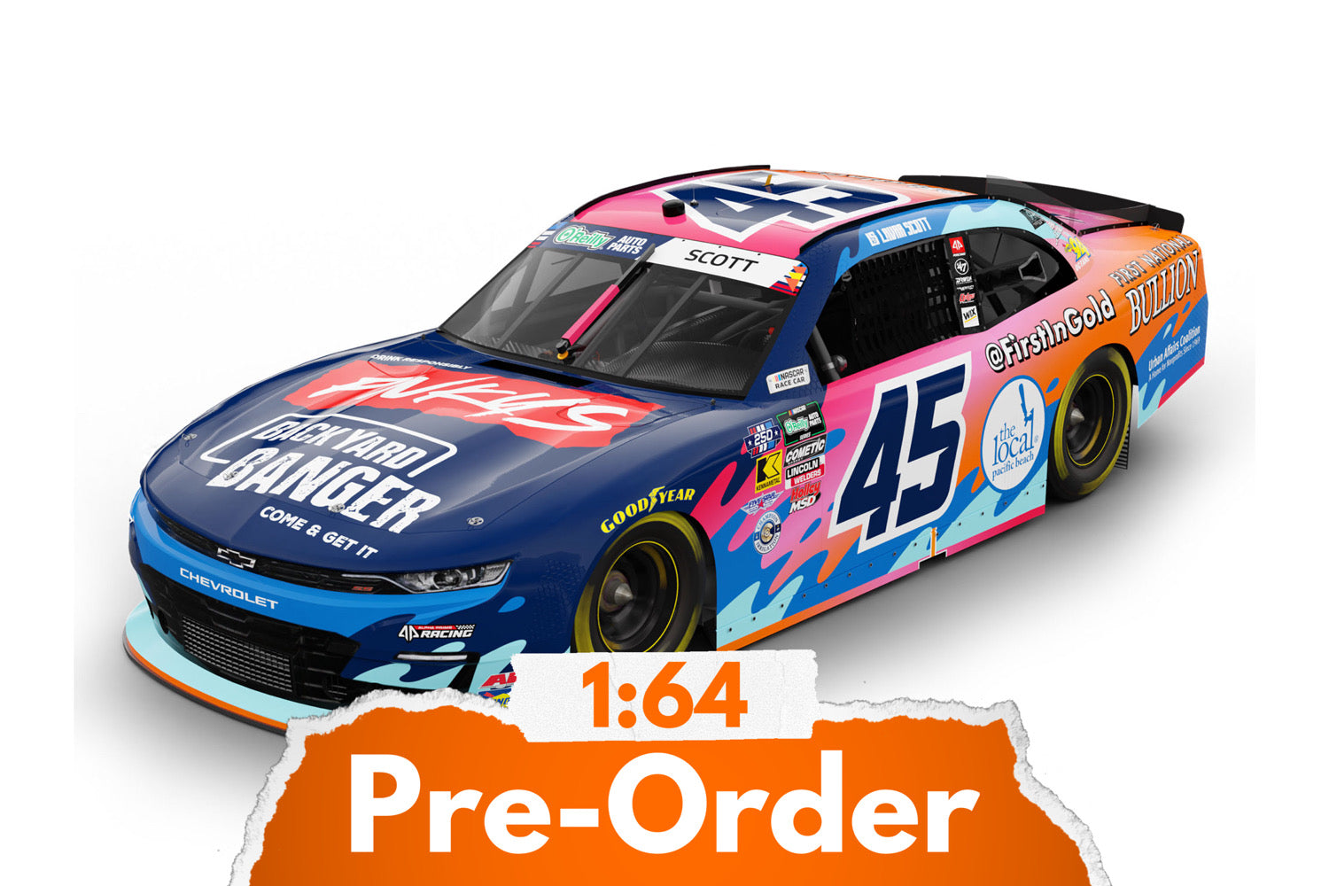 2026 Lavar Scott 1:64 The Local Pacific Beach/First National Bullion NASCAR Diecast