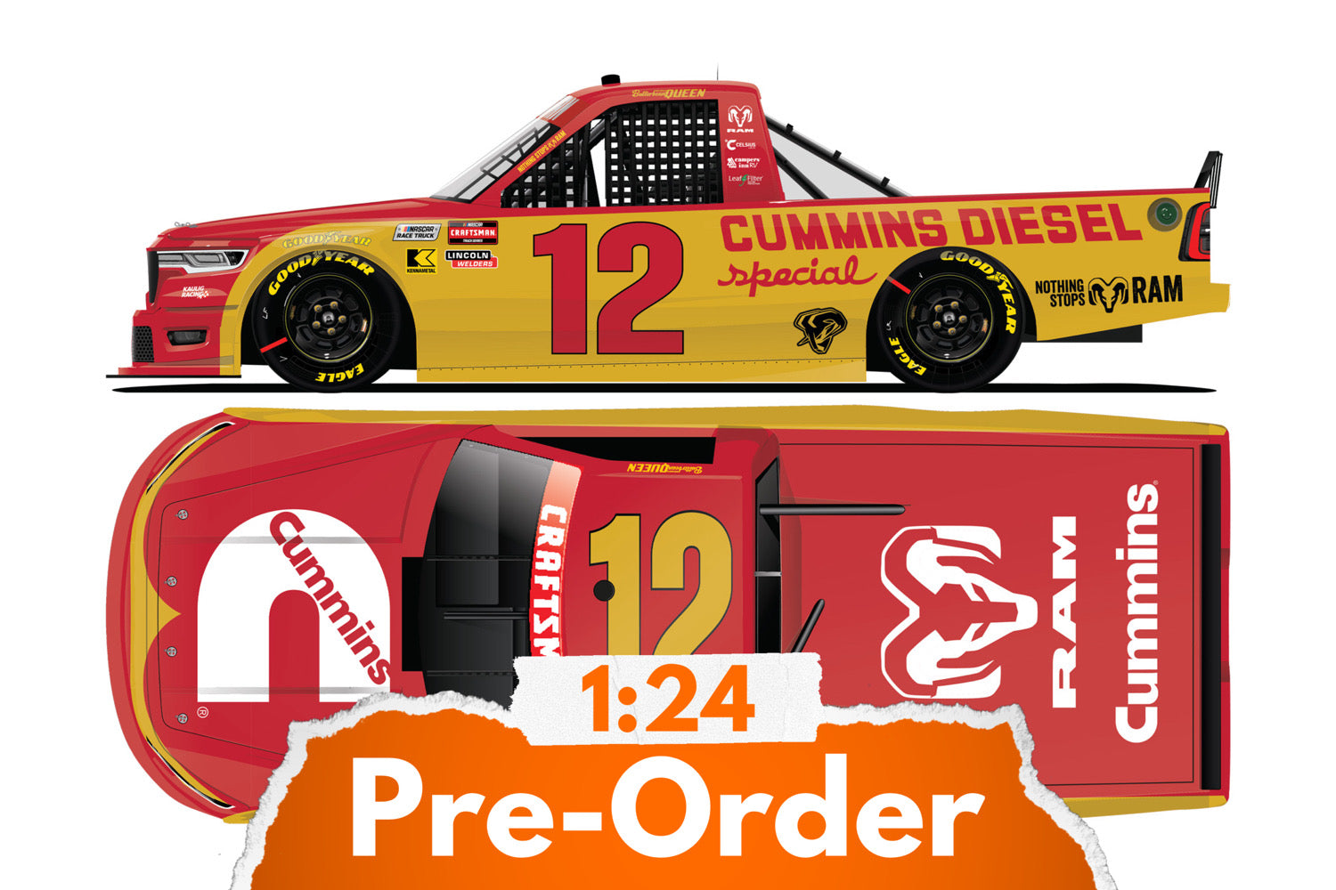 2026 Brenden “Butterbean” Queen 1:24 Cummins Throwback Diecast