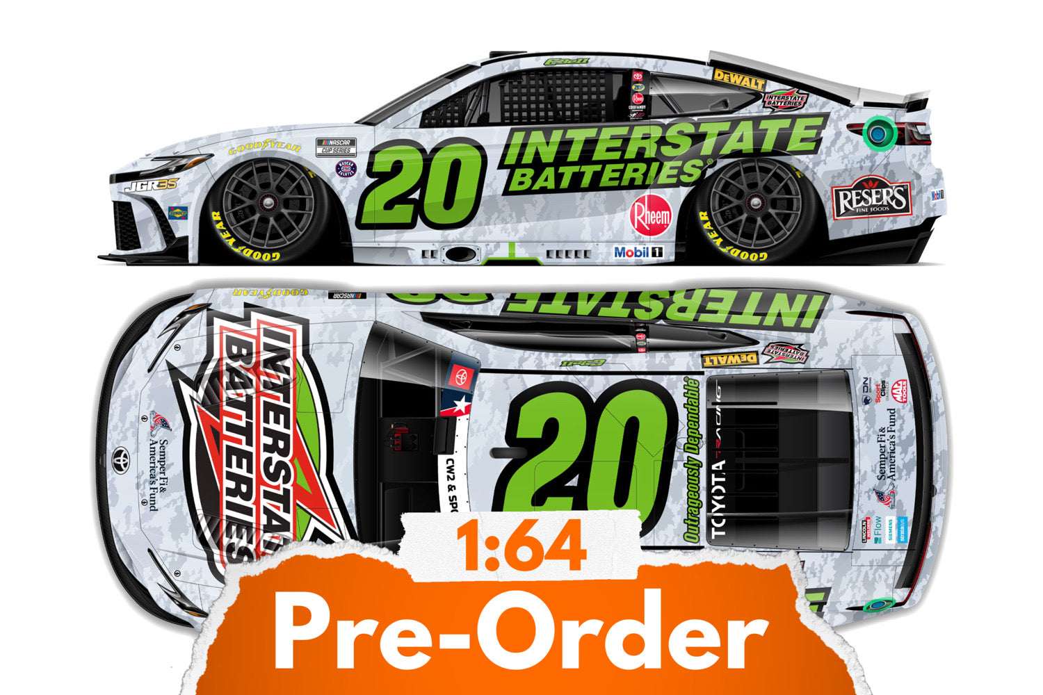 2026 Christopher Bell 1:64 Interstate Batteries Salutes Diecast