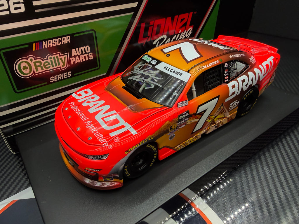 2026 Justin Allgaier 1:24 Brandt Whiskey AUTOGRAPHED NASCAR Diecast