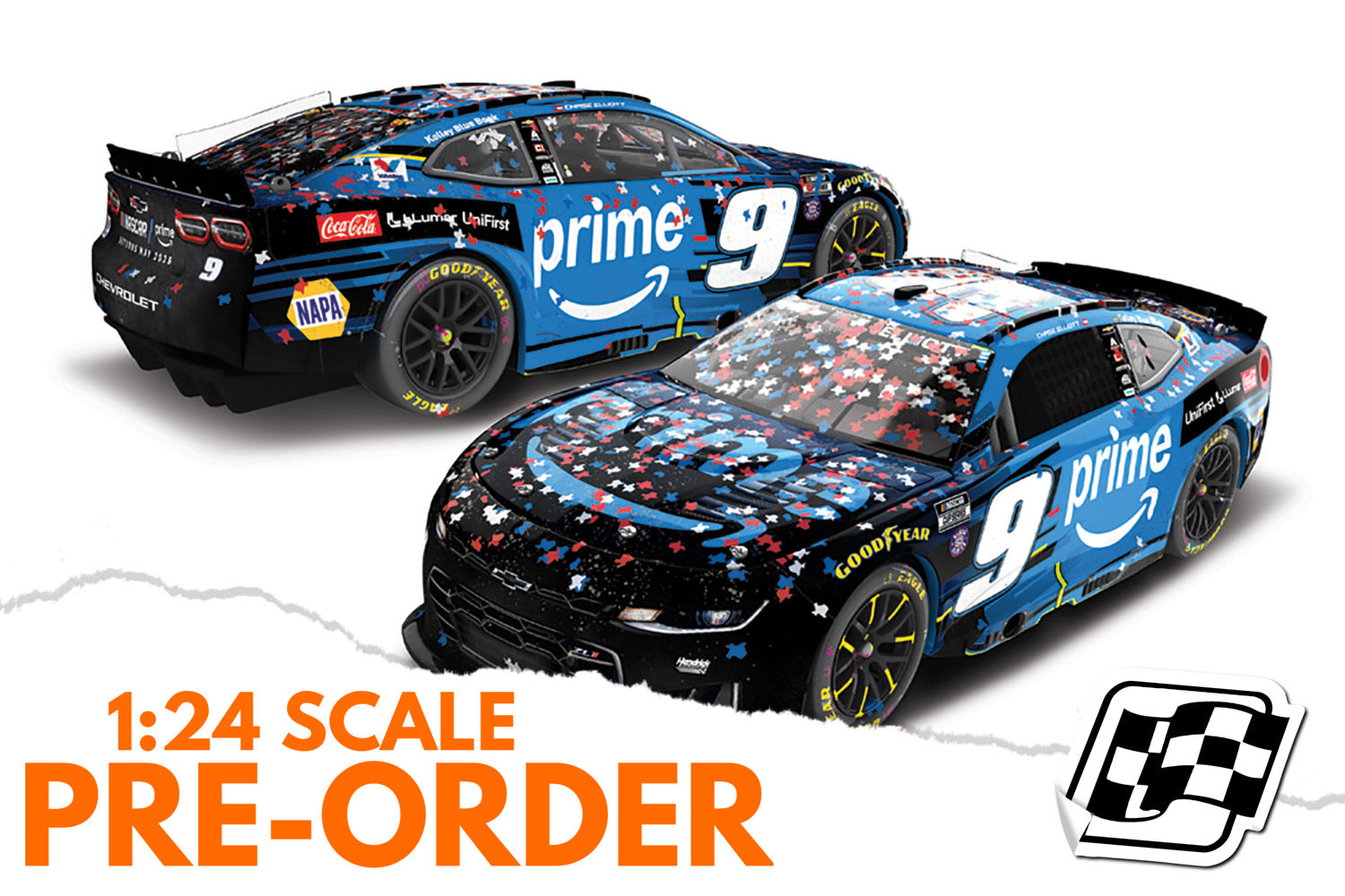2026 Chase Elliott 1:24 Amazon Prime Texas Motor Speedway Würth 400 Race Win Diecast