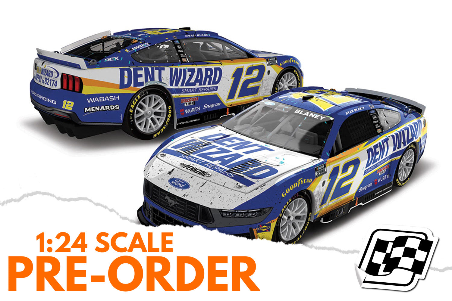 2026 Ryan Blaney 1:24 Dent Wizard Phoenix Race Win Diecast