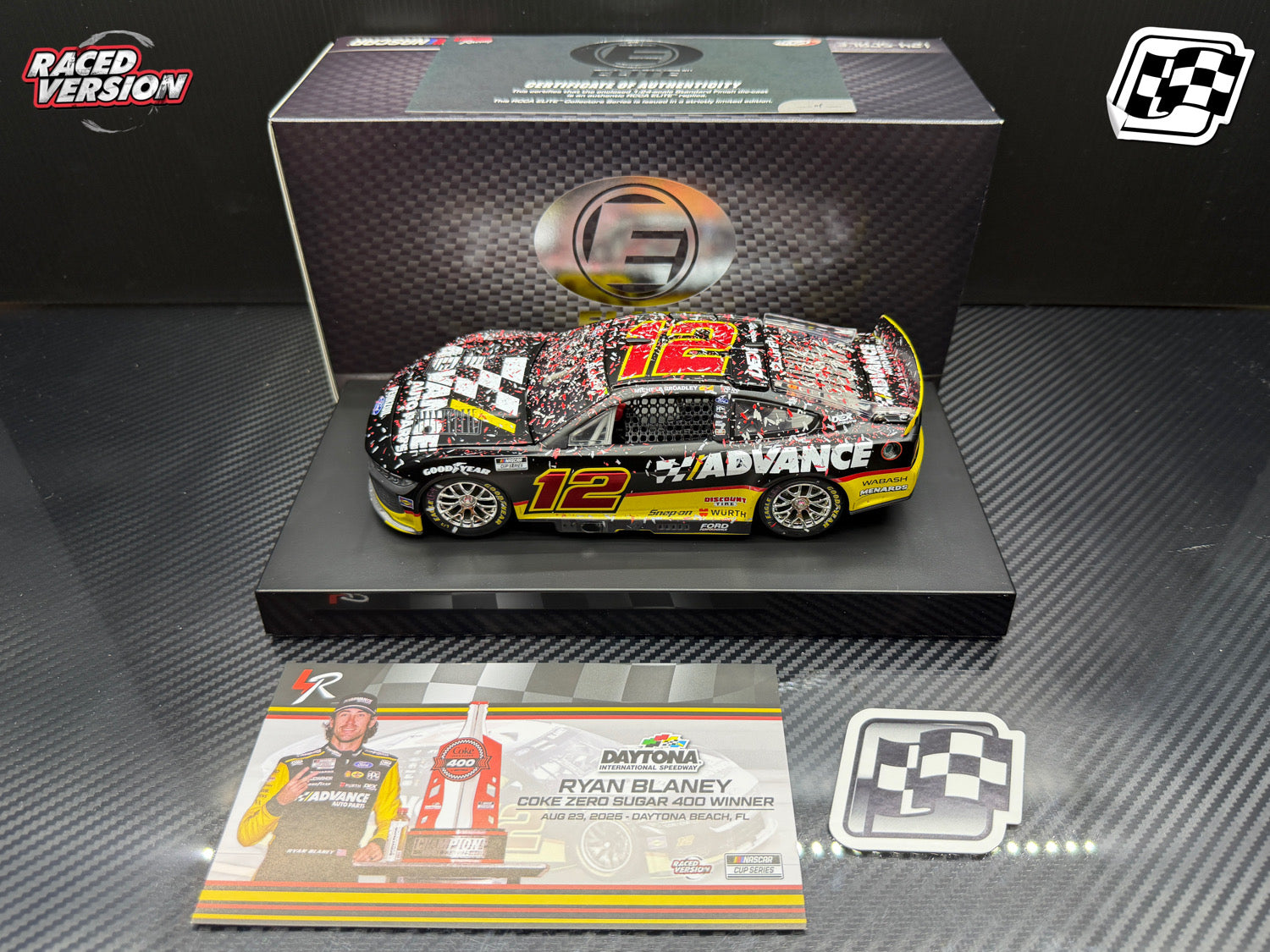 2025 Ryan Blaney 1:24 Advance Auto Parts Daytona ELITE Race Win Diecast