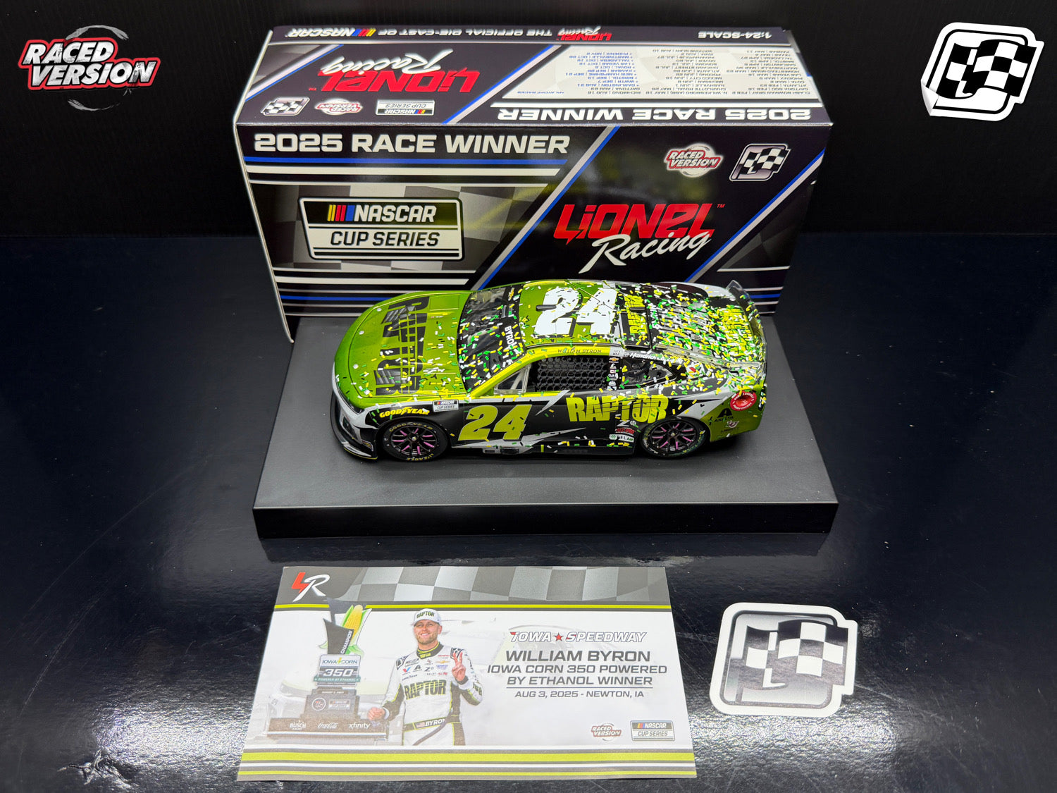 2025 William Byron 1:24 Raptor Iowa Race Win Color Chrome Diecast