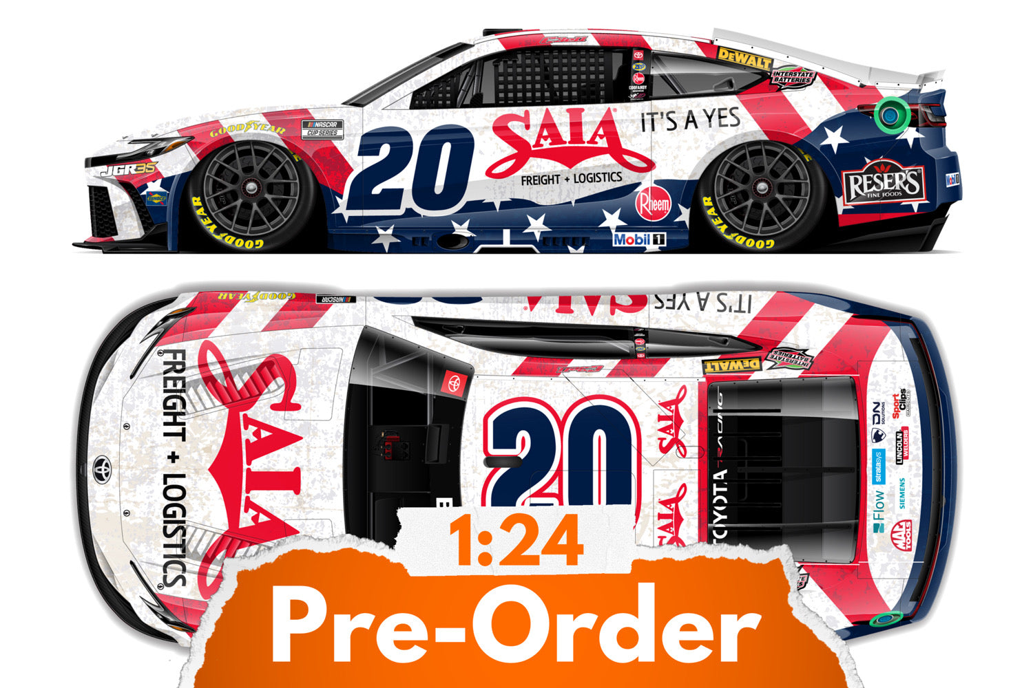 2026 Christopher Bell 1:24 Saia LTL Patriotic NASCAR Diecast