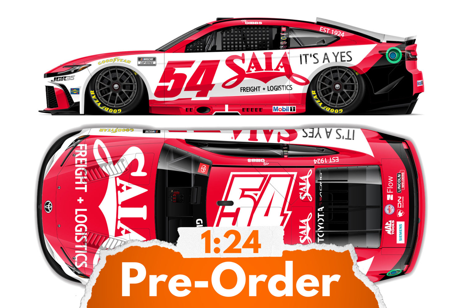 2026 Ty Gibbs 1:24 Saia LTL Freight NASCAR Diecast