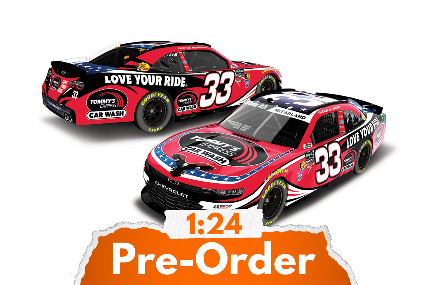 2026 Cleetus McFarland 1:24 Tommy's Express Car Wash Diecast