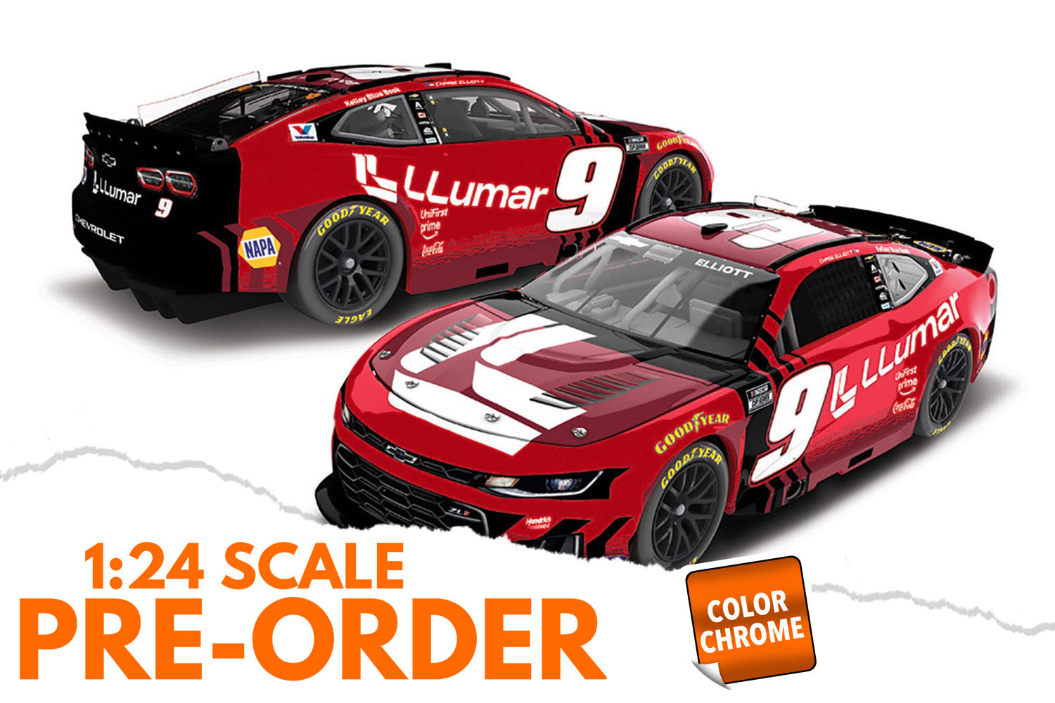 2026 Chase Elliott 1:24 Llumar COLOR CHROME Diecast
