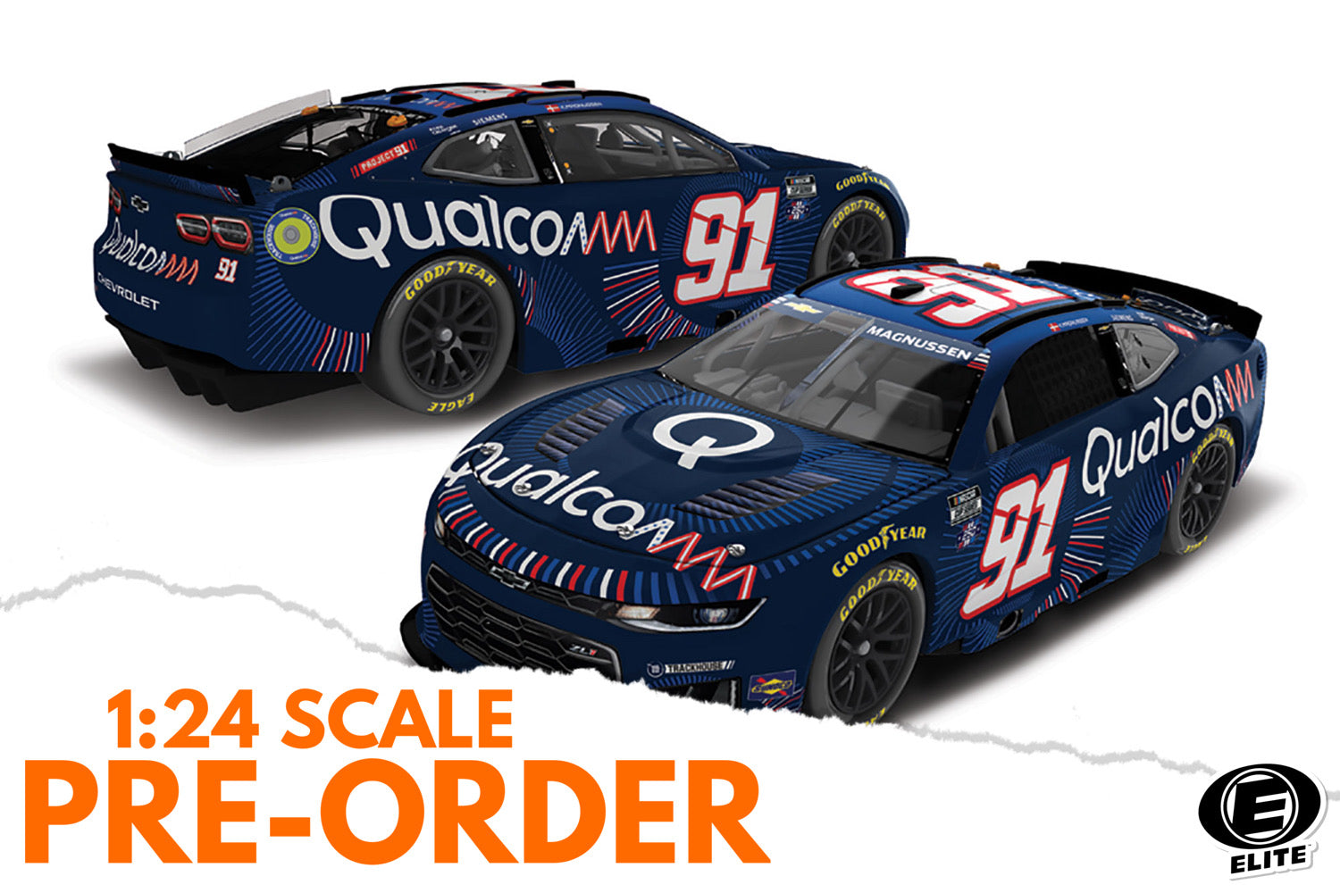 2026 Kevin Magnussen 1:24 Qualcomm ELITE NASCAR Diecast