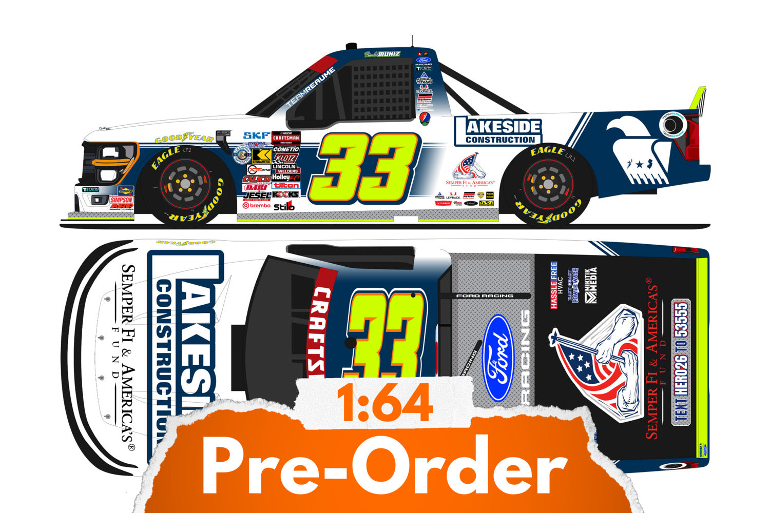 2026 Frankie Muniz 1:64 Lakeside Construction Diecast