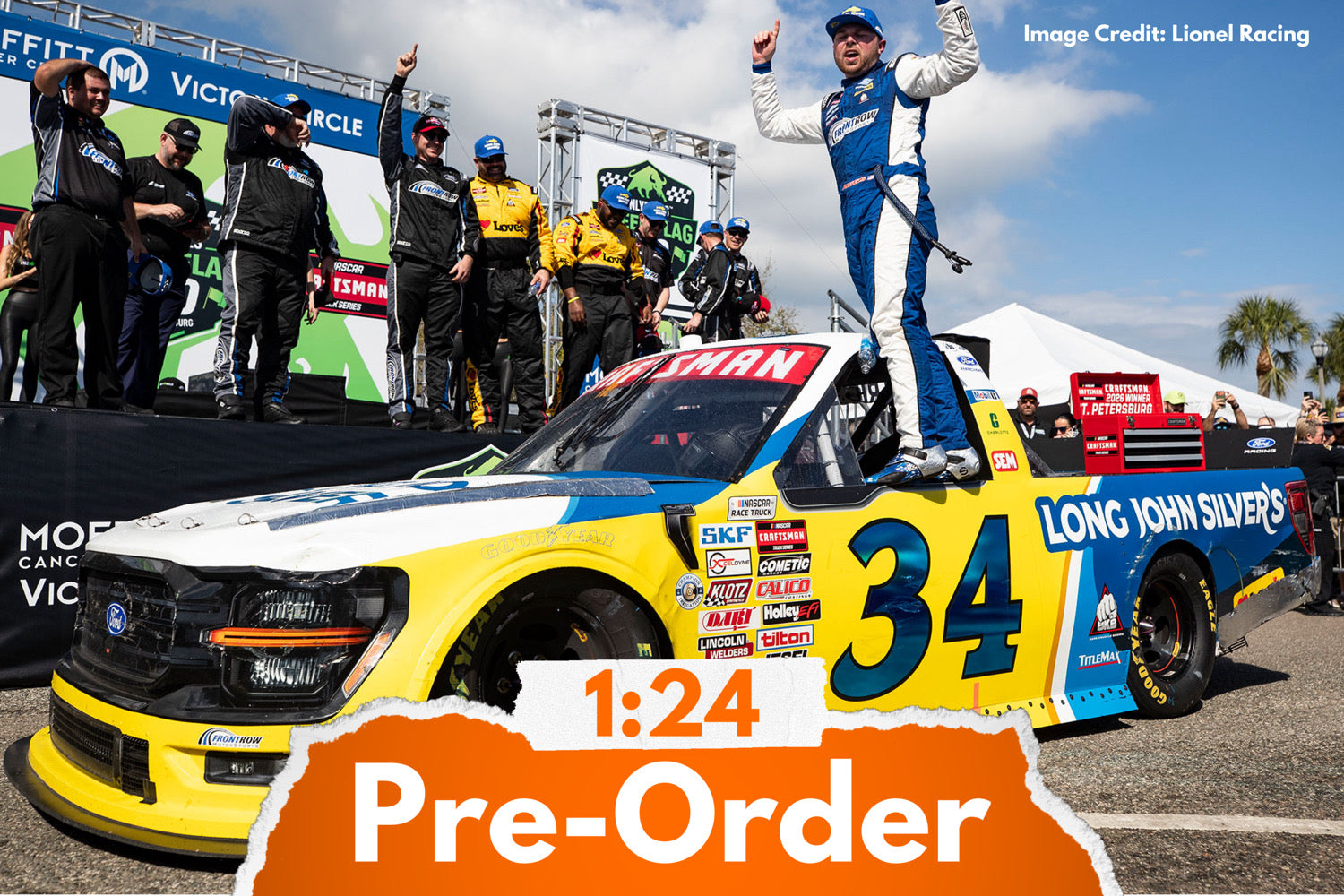 2026 Layne Riggs 1:24 Long John Silver’s St Petersburg Race Win Diecast