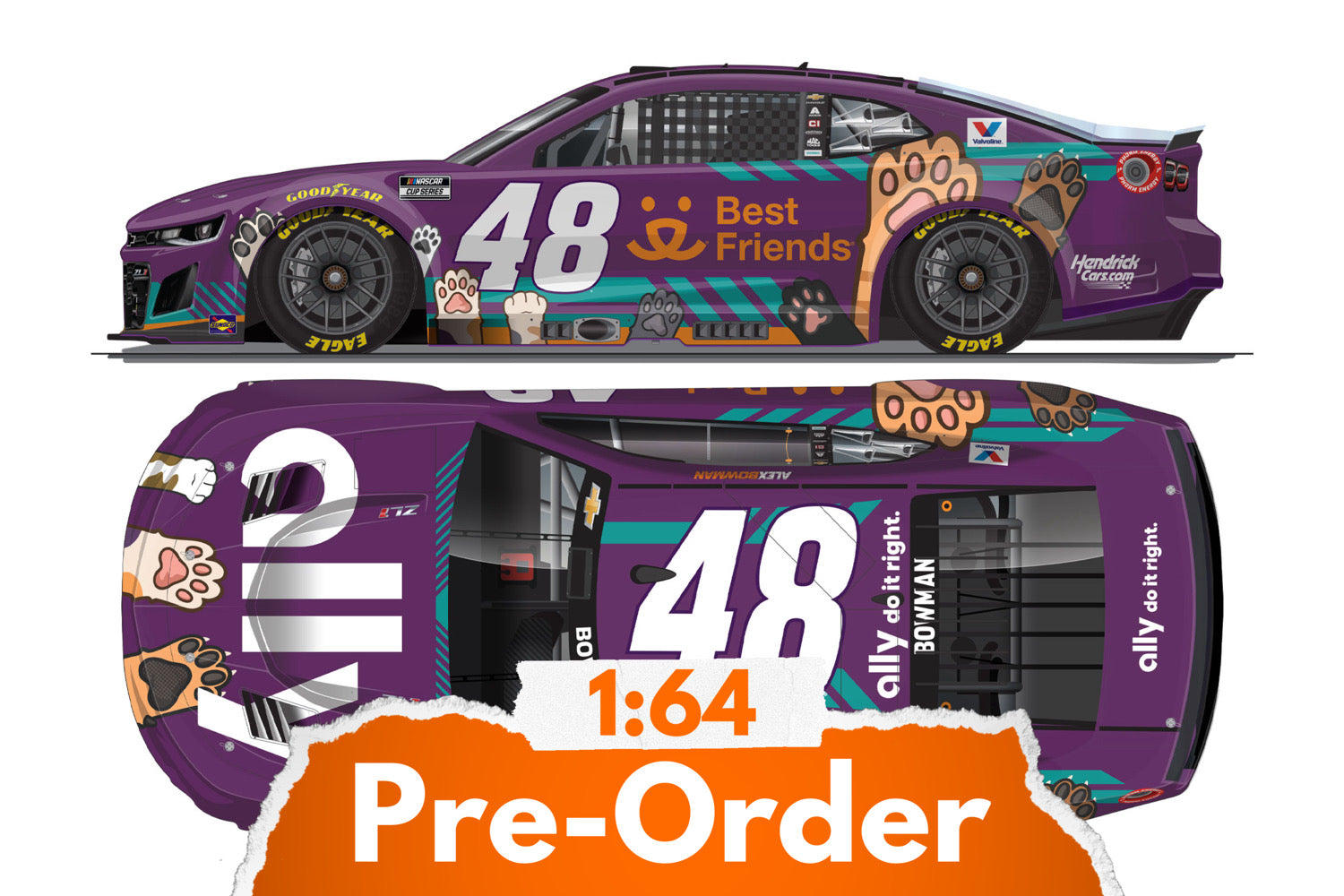 2026 Alex Bowman 1:64 Ally Best Friends NASCAR Diecast
