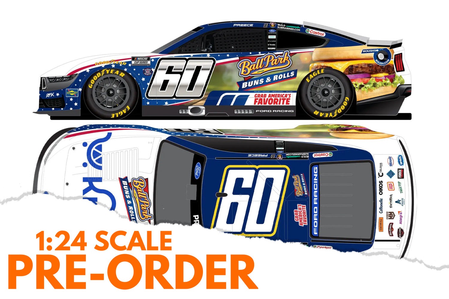 2026 Ryan Preece 1:24 Kroger / Ball Park Buns & Rolls Diecast