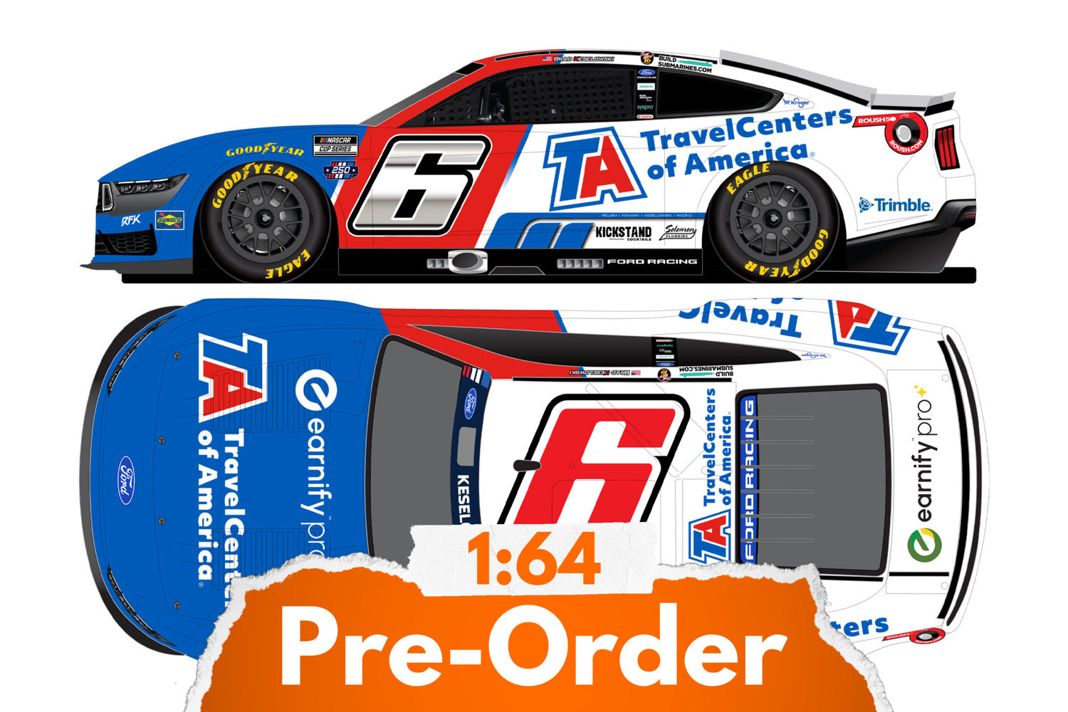 2026 Brad Keselowski 1:64 Travelcenters of America Diecast