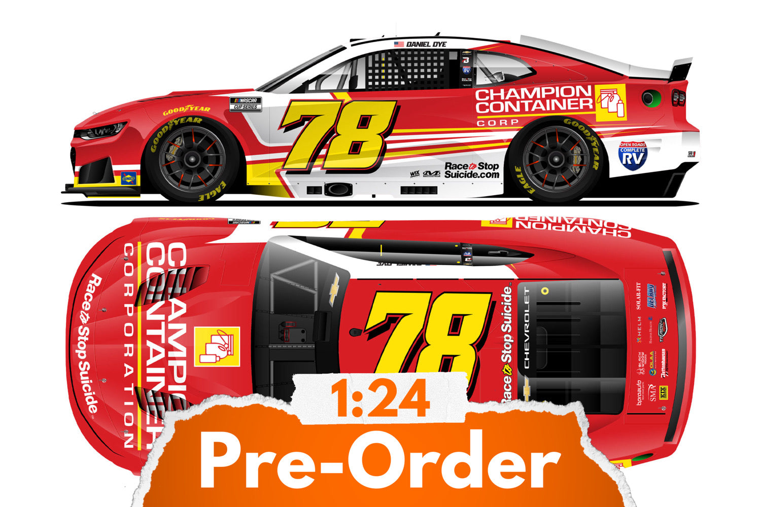 2026 Daniel Dye 1:24 Champion Container NASCAR Diecast
