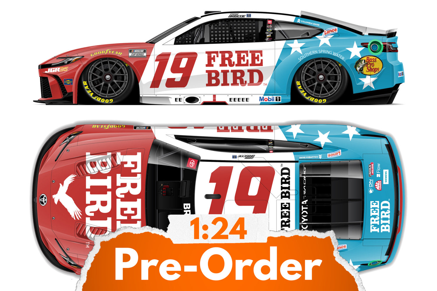 2026 Chase Briscoe 1:24 Freebird Patriotic Diecast