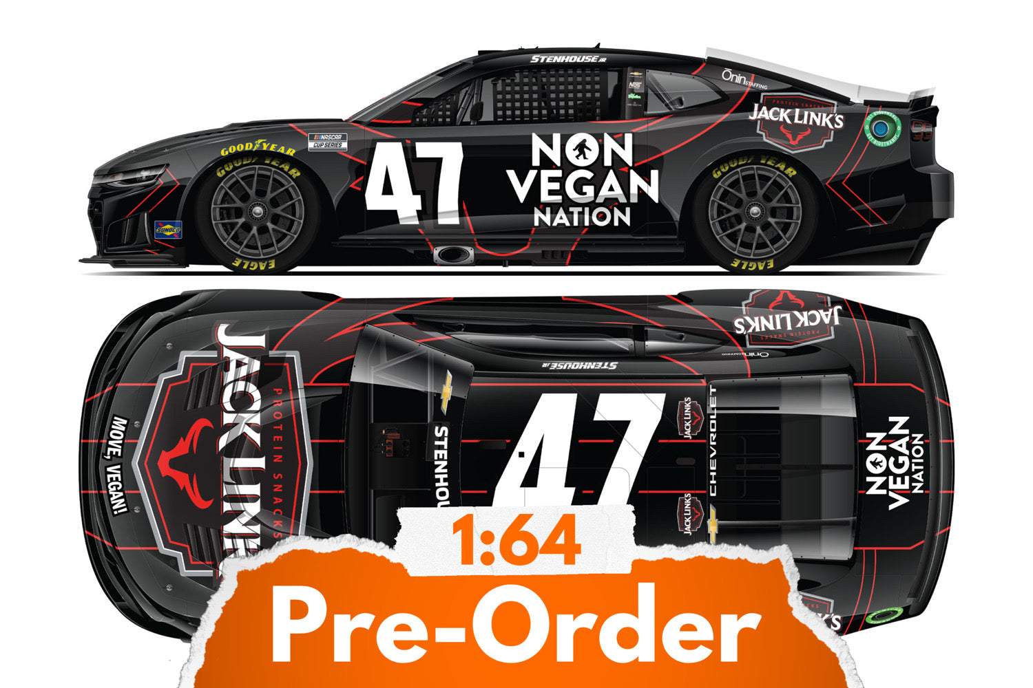 2026 Ricky Stenhouse Jr. 1:64 Jack Link’s Non Vegan Nation Diecast