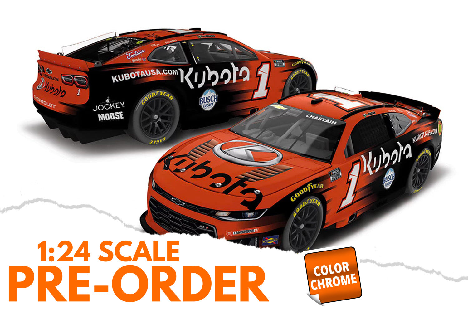 2026 Ross Chastain 1:24 Kubota NASCAR COLOR CHROME Diecast