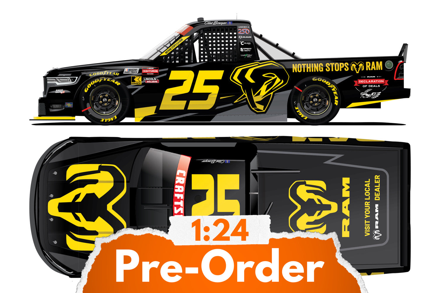 2026 Clint Bowyer 1:24 RAM NASCAR Diecast