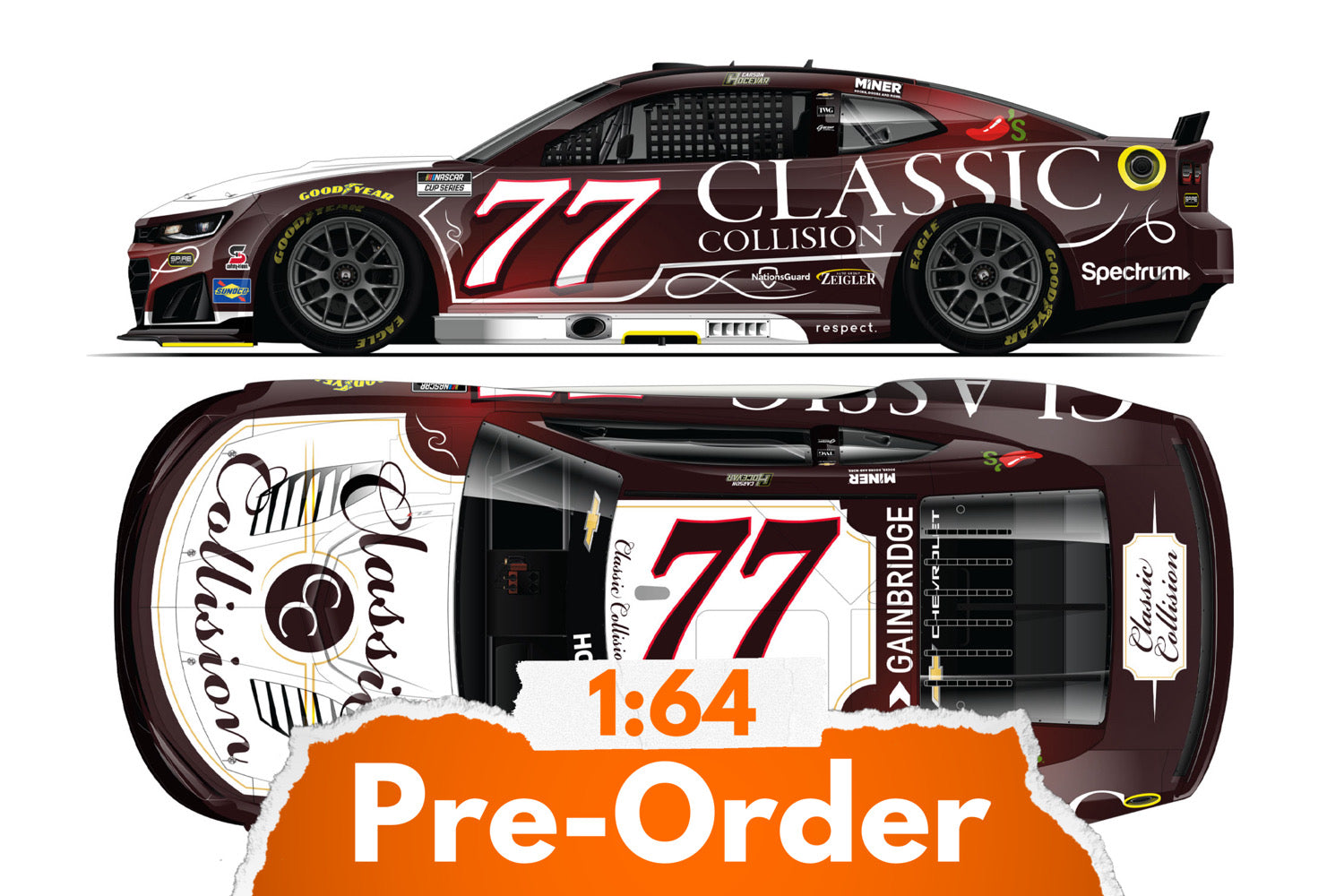 2026 Carson Hocevar 1:64 Classic Collision NASCAR Diecast