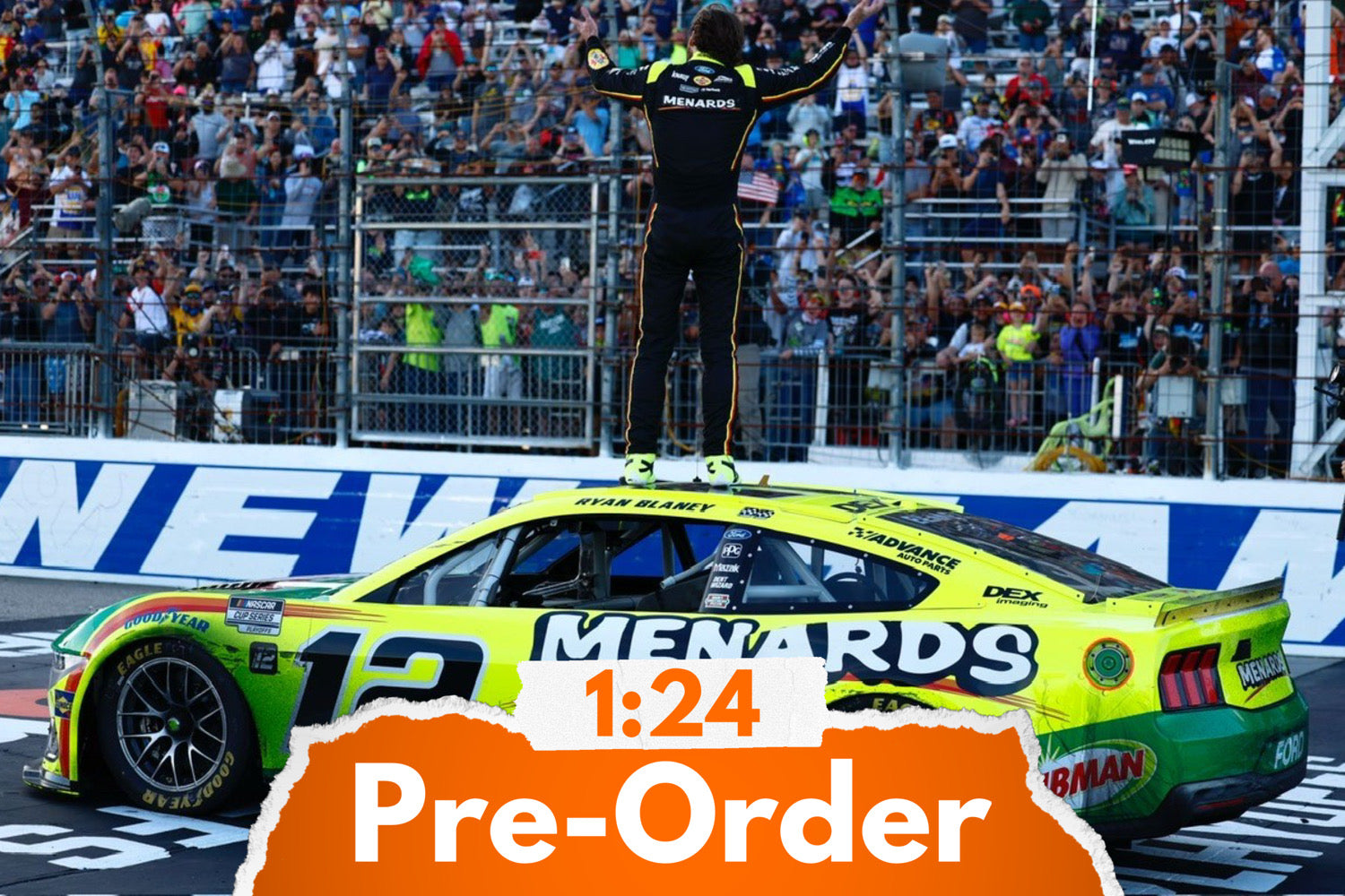 2025 Ryan Blaney 1:24 Menards / Libman New Hampshire Race Win Diecast