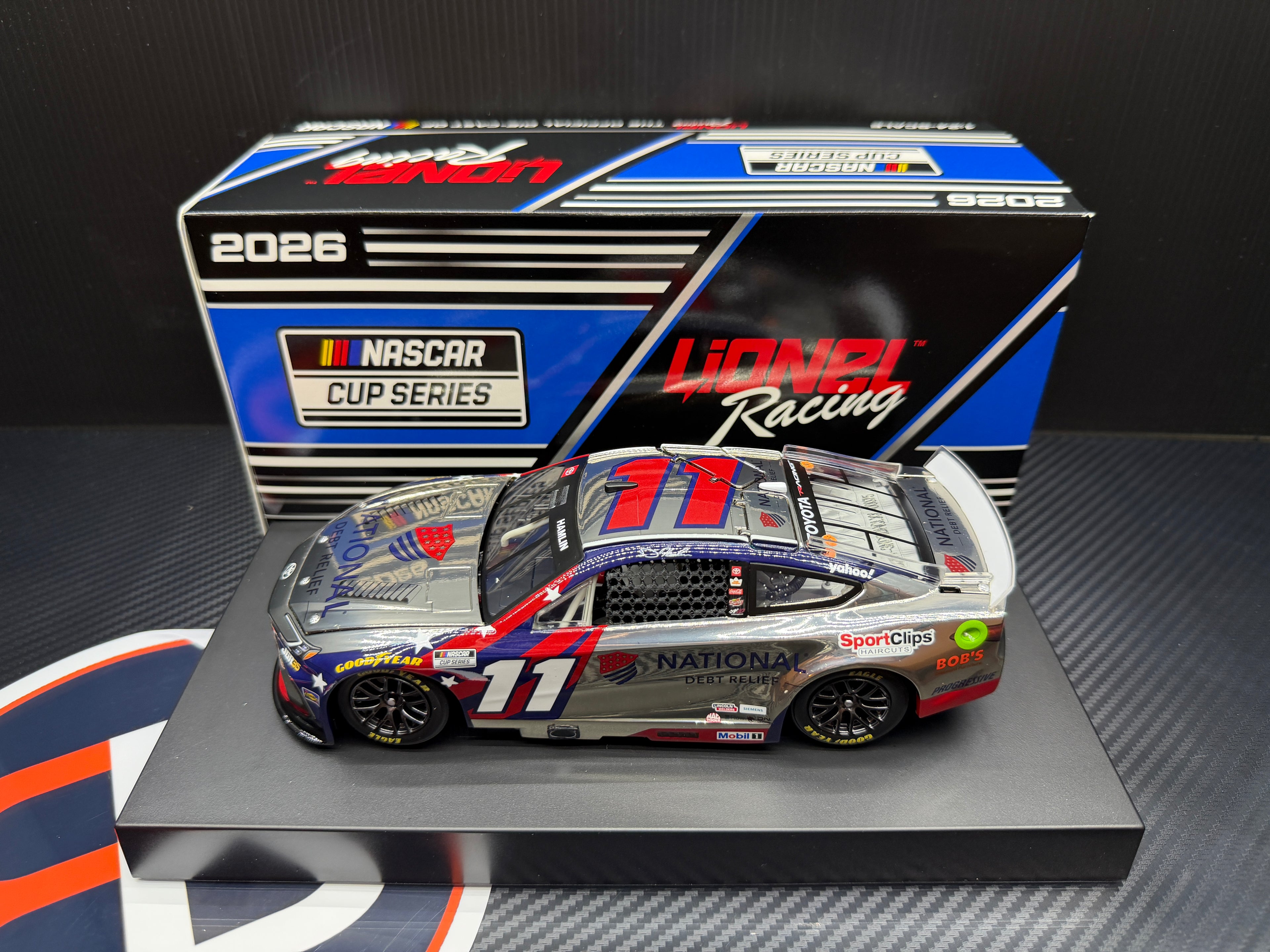 2026 Denny Hamlin 1:24 National Debt Relief COLOR CHROME Diecast