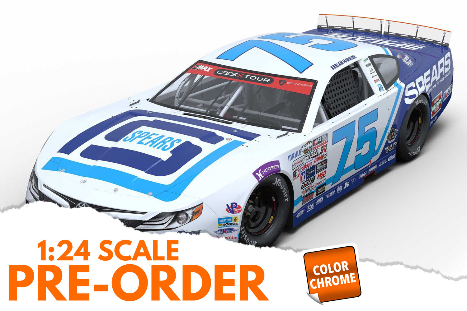 2026 Keelan Harvick 1:24 Spears Retro COLOR CHROME Diecast