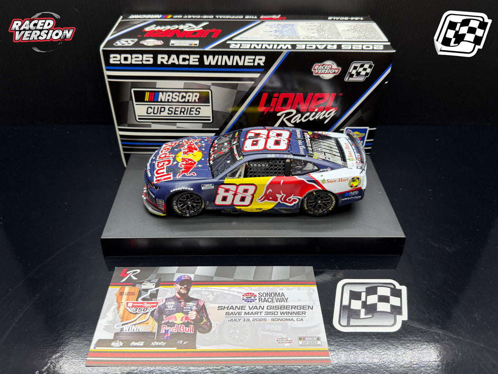 2025 Shane van Gisbergen 1:24 Red Bull Sonoma Race Win Diecast