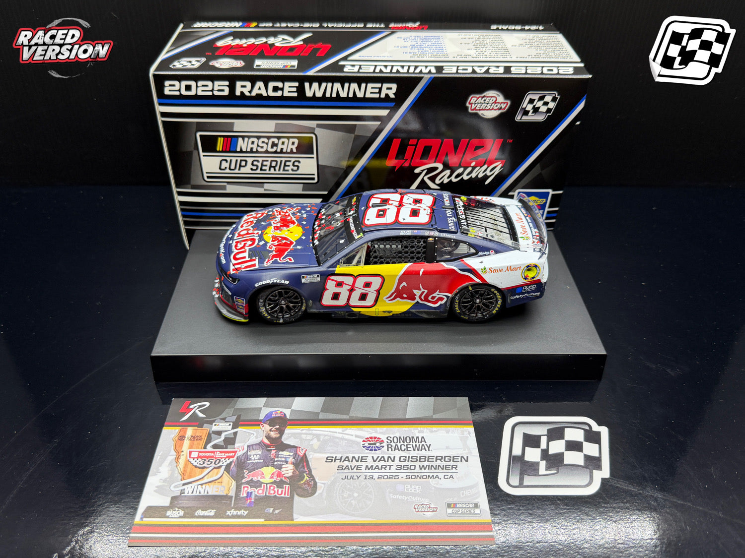 2025 Shane van Gisbergen 1:24 Red Bull Sonoma Race Win Diecast