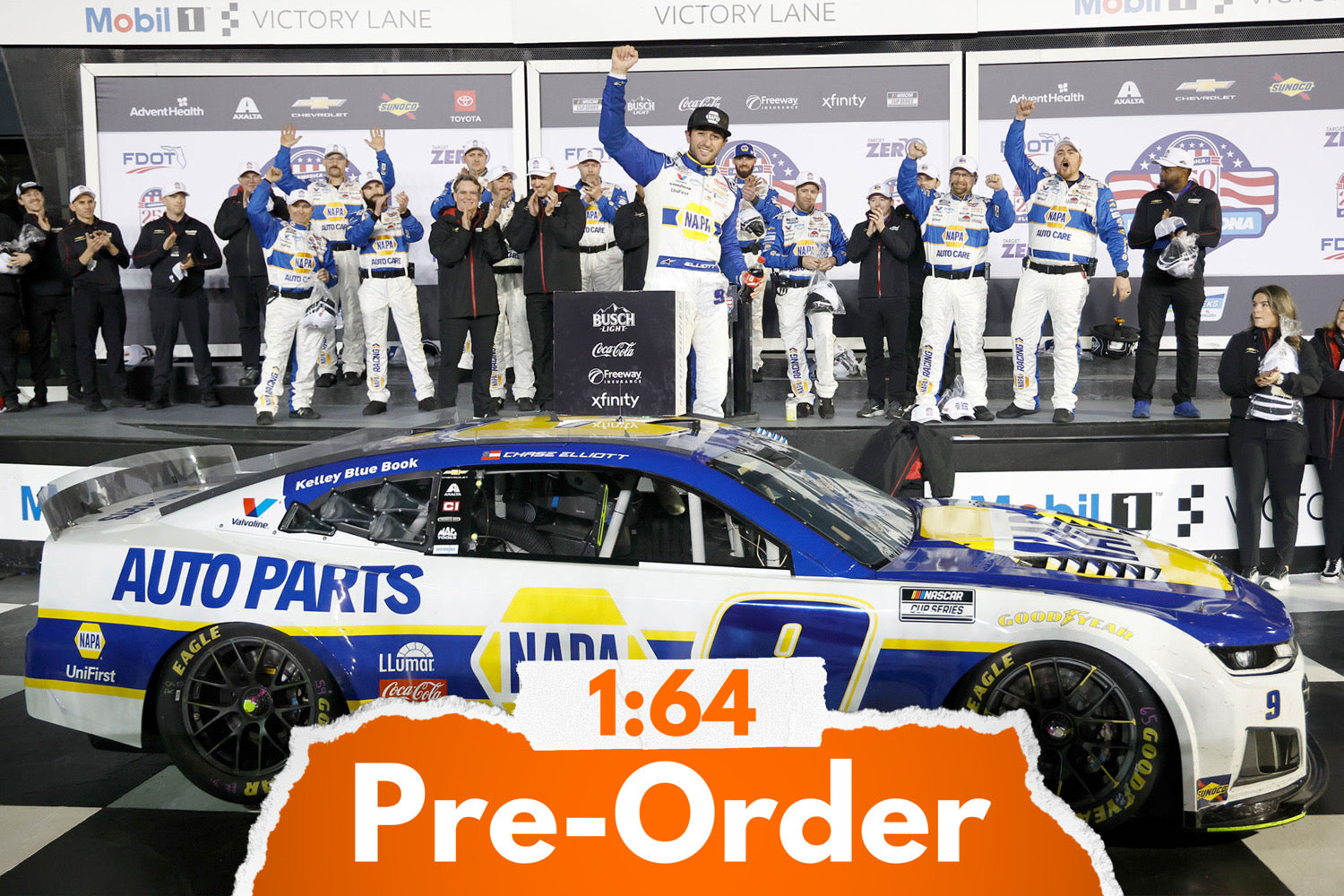 2026 Chase Elliott 1:64 NAPA Daytona Duel Race Win Diecast