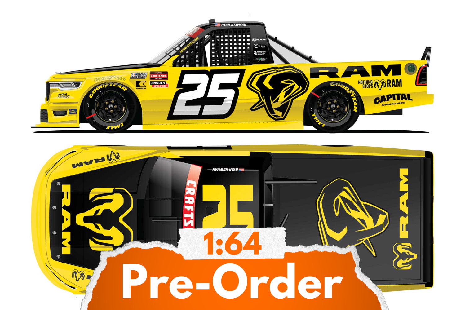 2026 Ryan Newman 1:64 RAM Trucks NASCAR Diecast