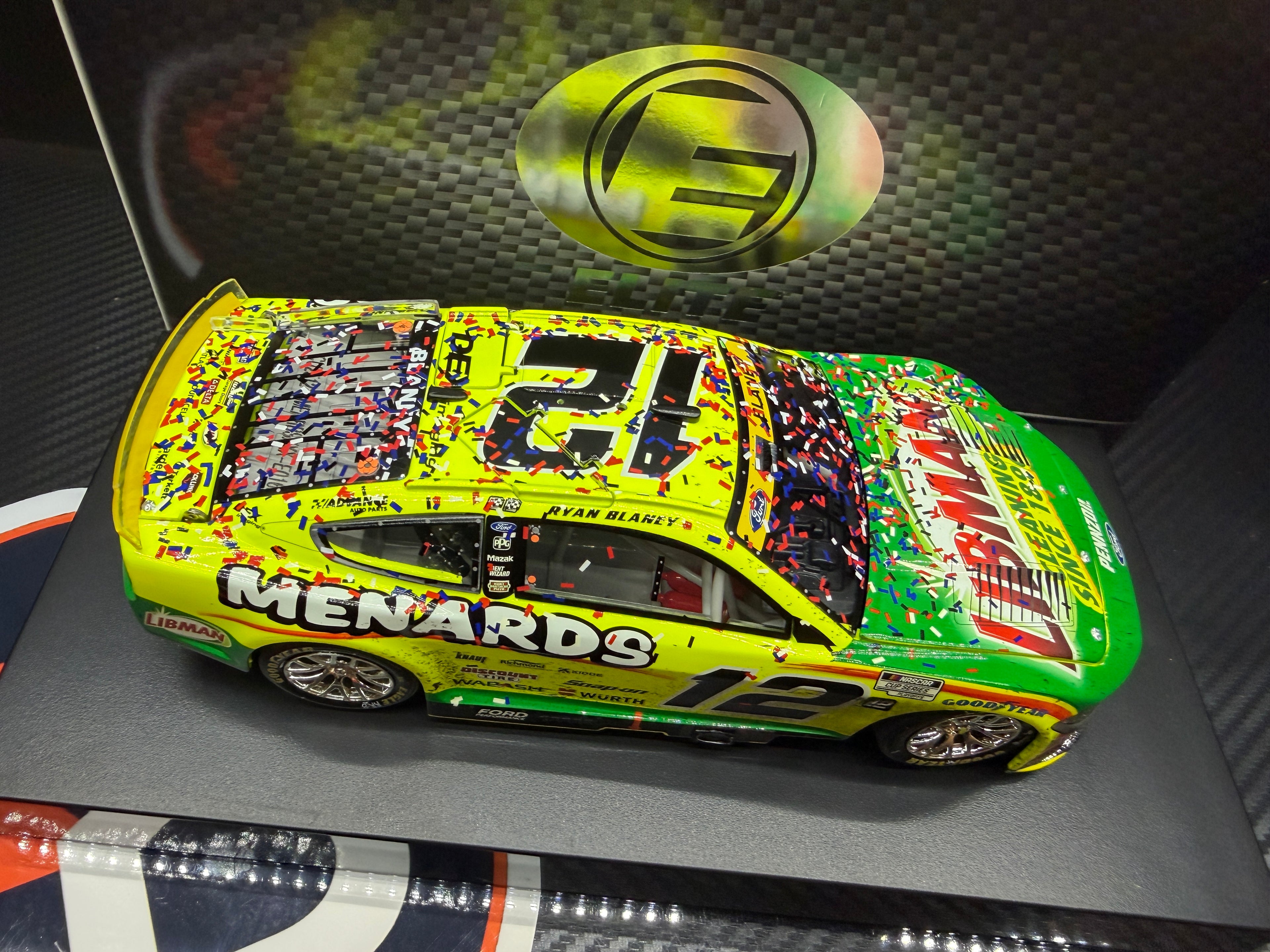 2025 Ryan Blaney 1:24 Menards / Libman New Hampshire Race Win ELITE Diecast