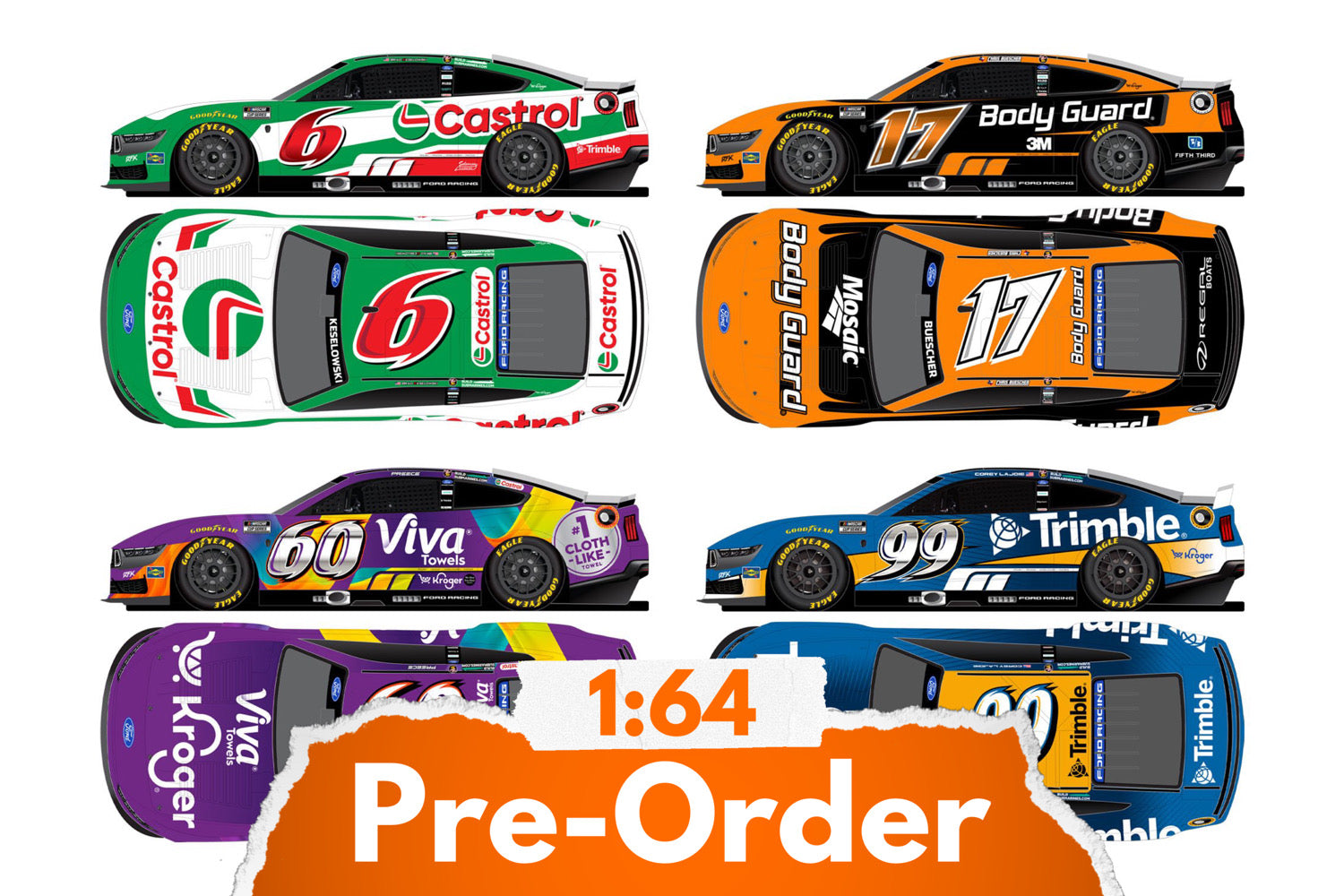 2026 RFK 1:64 Greg Biffle Tribute 4 Diecast Set