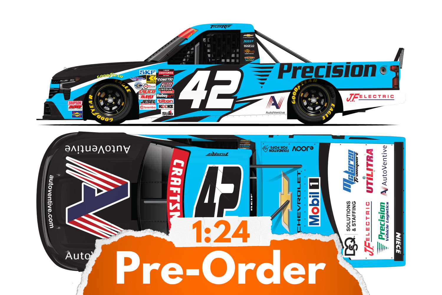 2026 Tyler Reif 1:24 Precision Vehicle Logistics Diecast