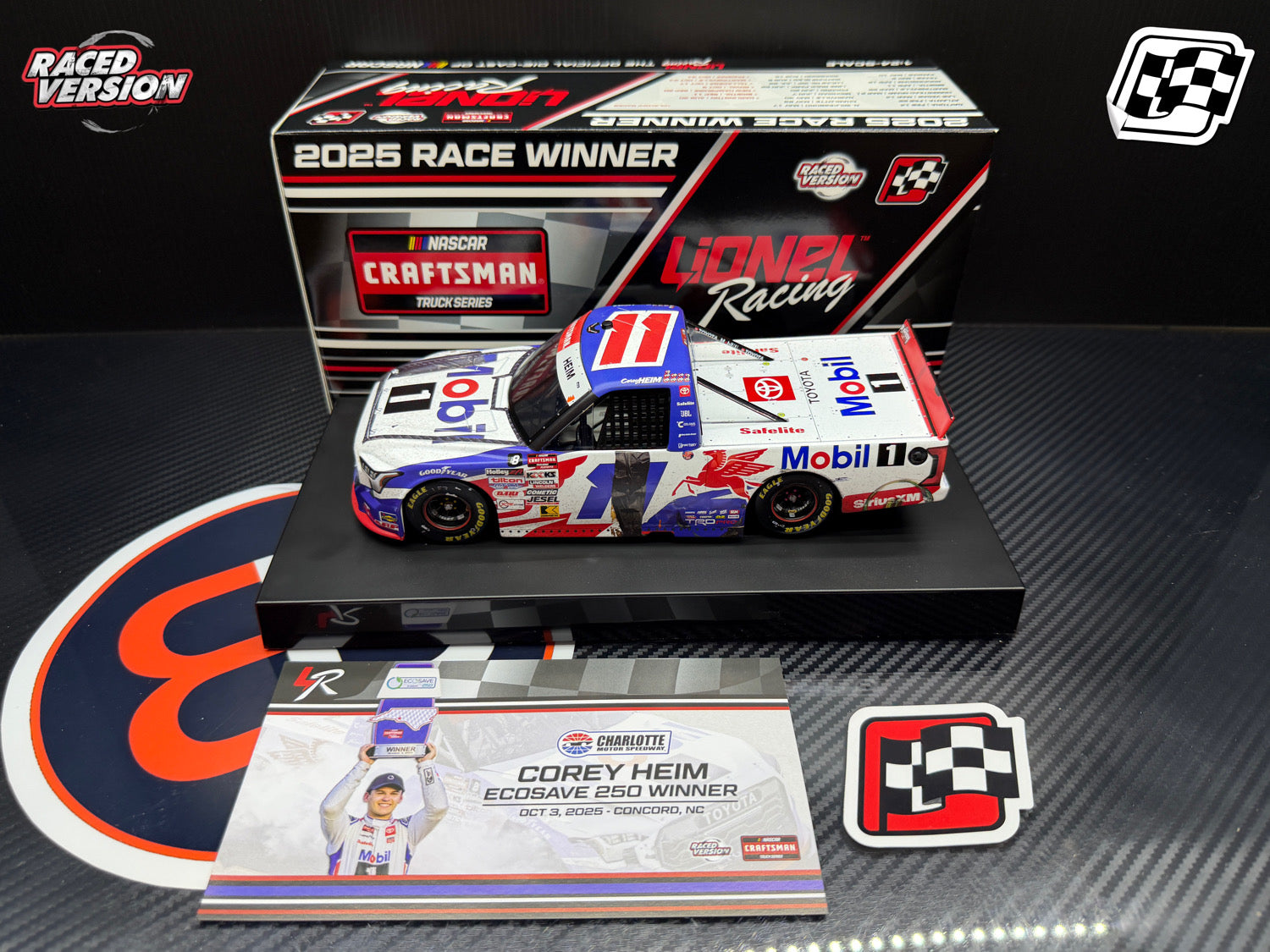 2025 Corey Heim 1:24 Mobil 1 Charlotte Roval Race Win Diecast