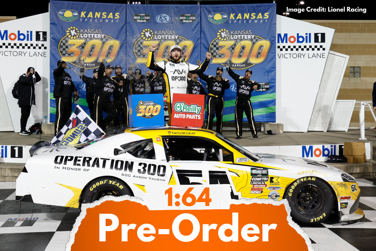 2026 Taylor Gray 1:64 Operation 300 Kansas Race Win Diecast