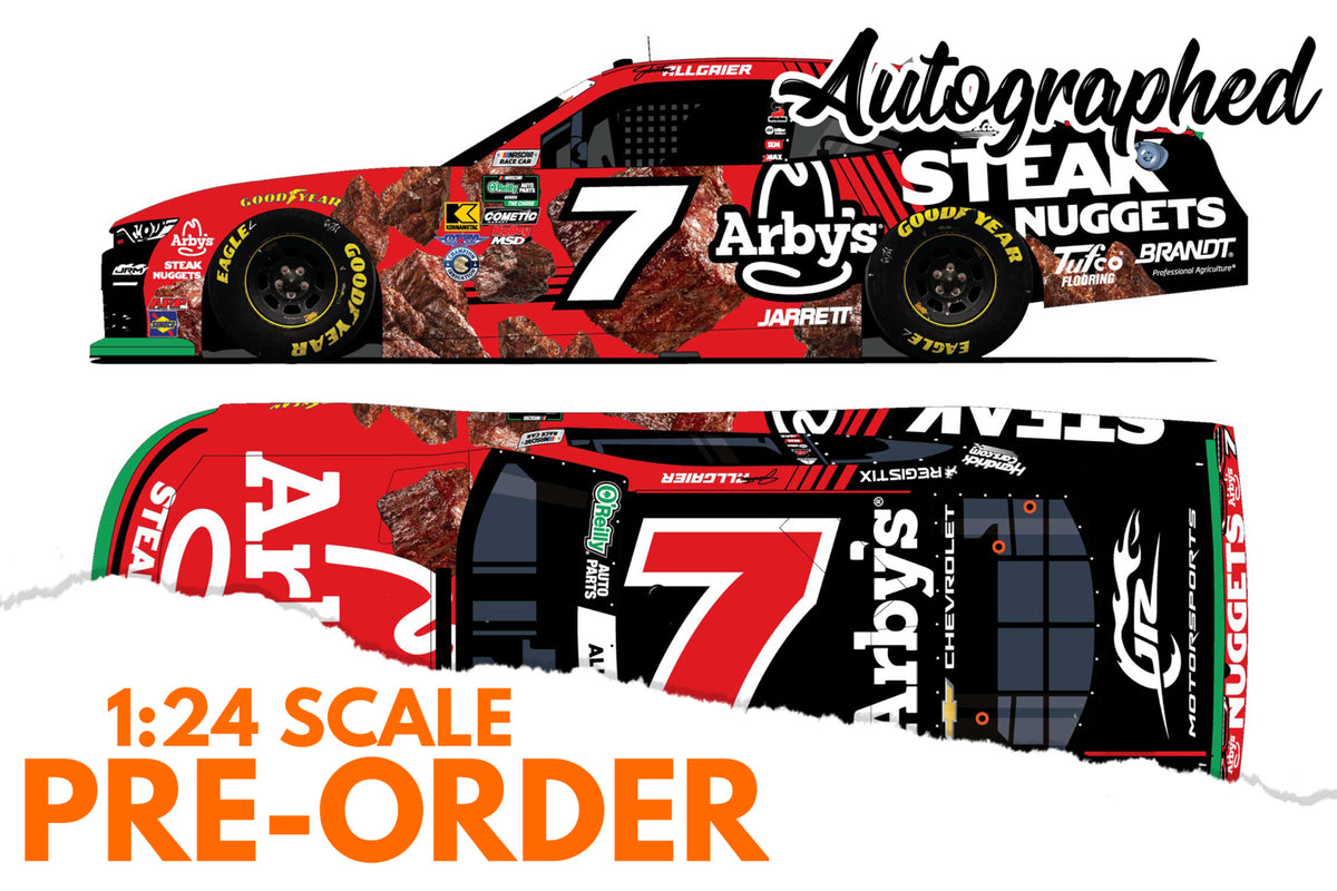 2026 Justin Allgaier 1:24 Arby’s Steak Nuggets AUTOGRAPHED NASCAR Diecast