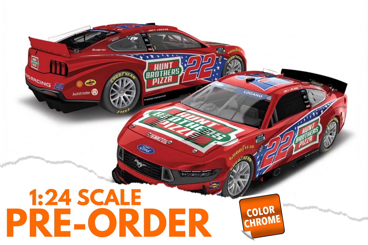 2026 Joey Logano 1:24 Hunt Brothers Pizza Red NASCAR COLOR CHROME Diecast