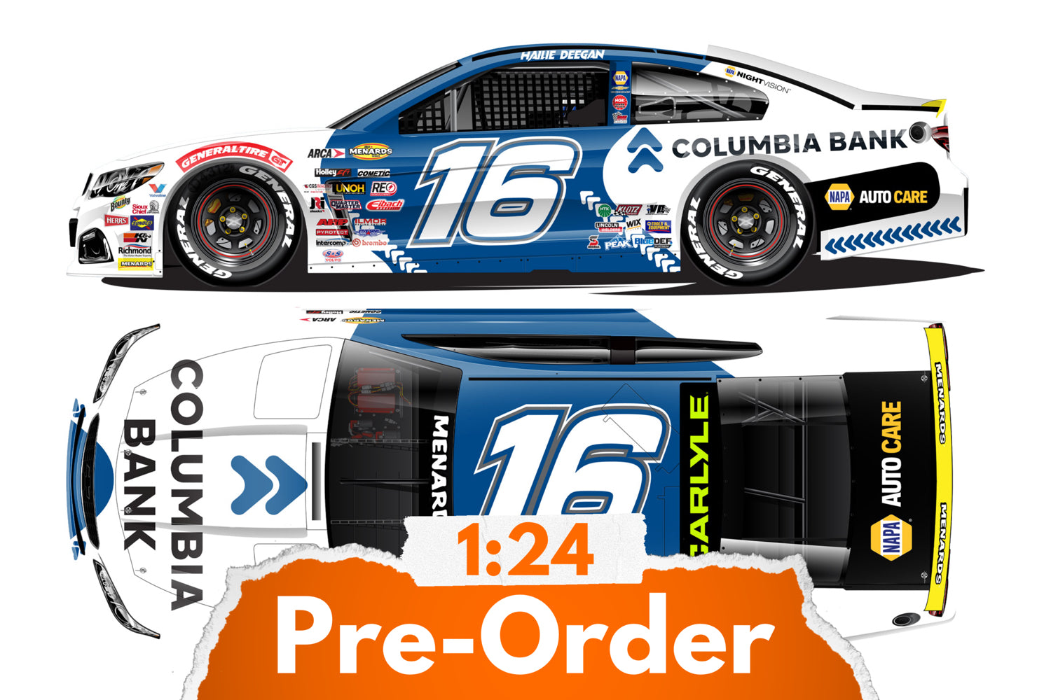 2026 Hailie Deegan 1:24 Columbia Bank NASCAR Diecast