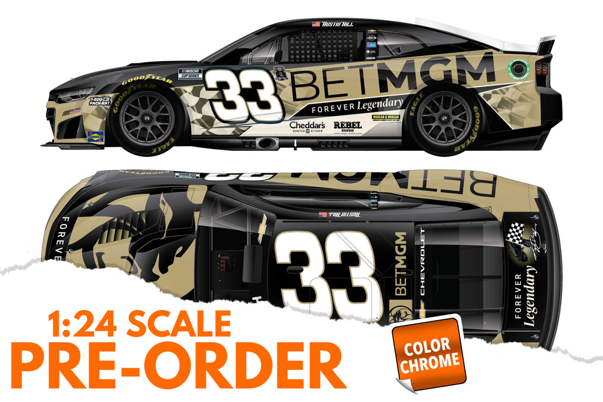 2026 Austin Hill 1:24 BetMGM COLOR CHROME NASCAR Diecast