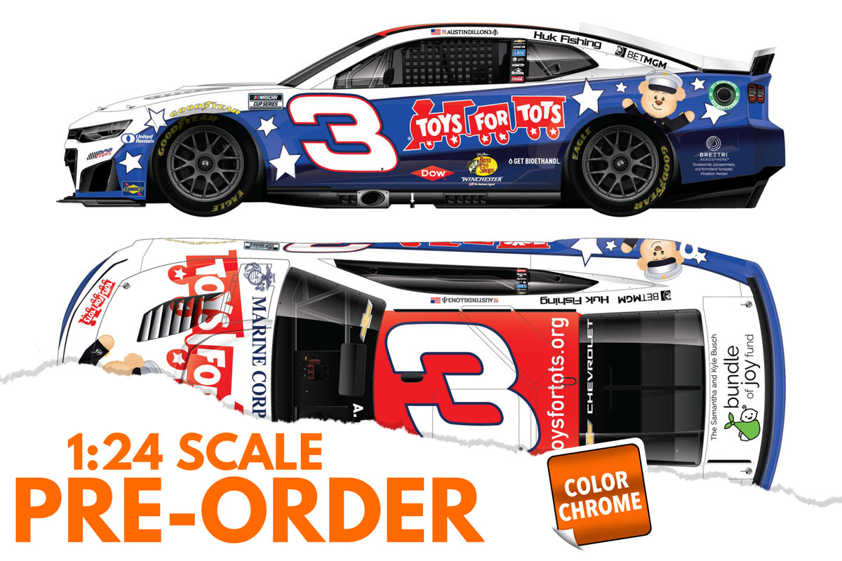2026 Austin Dillon 1:24 Toys for Tots COLOR CHROME Diecast