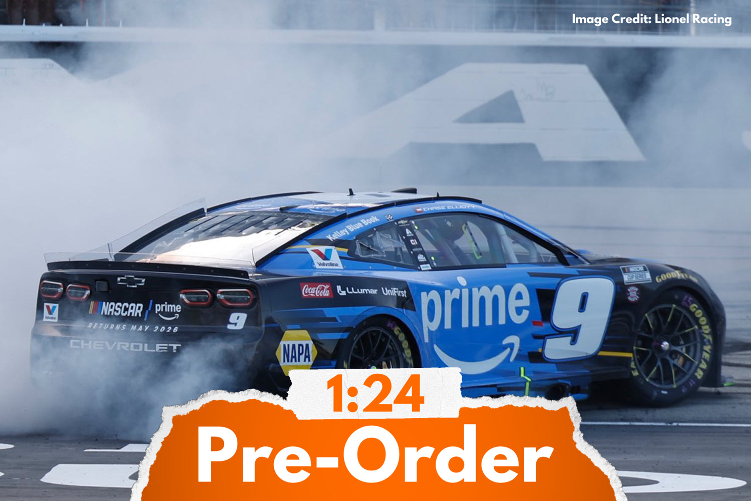 2026 Chase Elliott 1:24 Amazon Prime Texas Motor Speedway Würth 400 Race Win Diecast