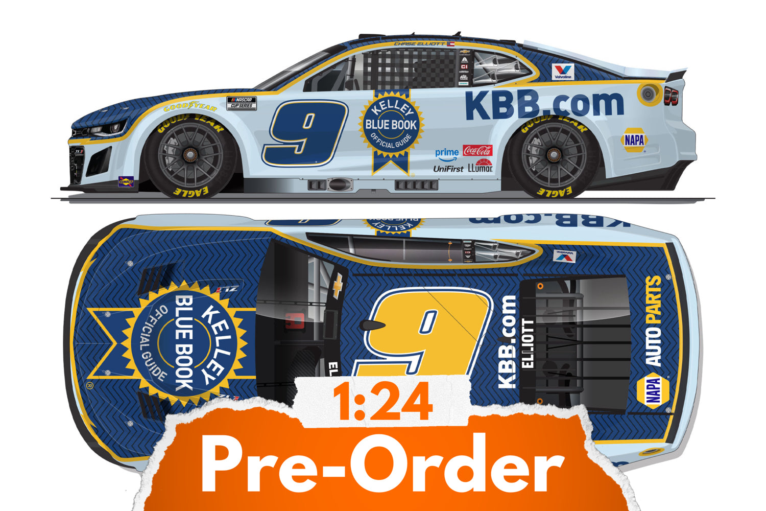 2026 Chase Elliott 1:24 Kelley Blue Book Diecast