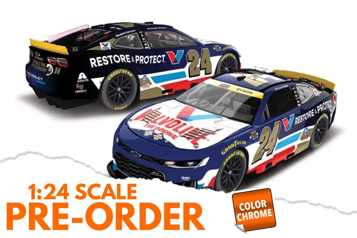 2026 William Byron 1:24 Valvoline Restore & Protect COLOR CHROME Diecast