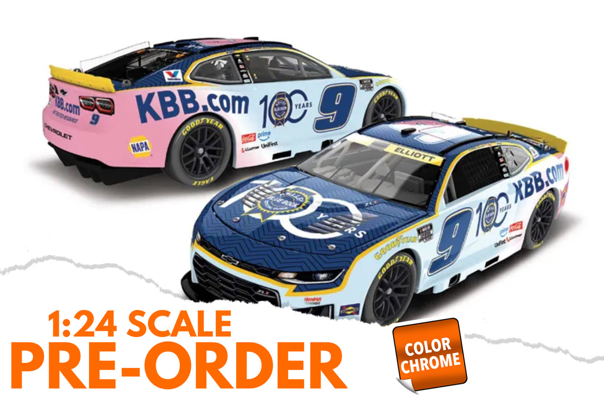 2026 Chase Elliott 1:24 Kelley Blue Book 100th Anniversary COLOR CHROME Diecast