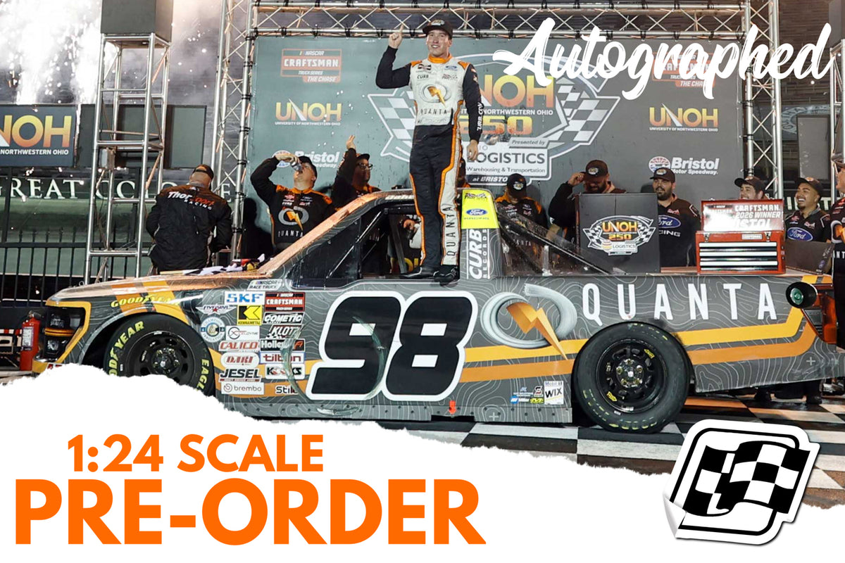2026 Jake Garcia 1:24 Quanta Services Bristol Race Win AUTOGRAPHED Diecast