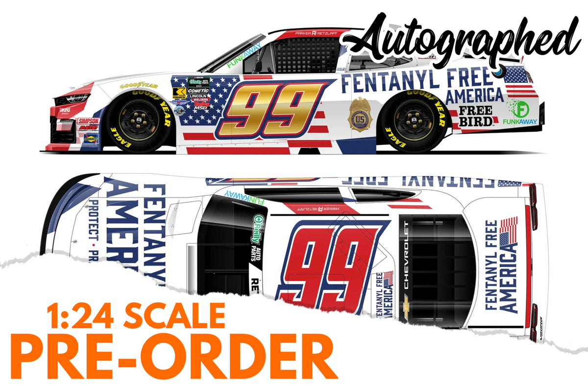 2026 Parker Retzlaff 1:24 Fentanyl Free America AUTOGRAPHED NASCAR Diecast